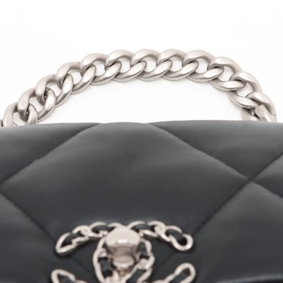 CHANEL 19 Lambskin Chain Shoulder Bag Gold x Silver - Picture 7 of 17